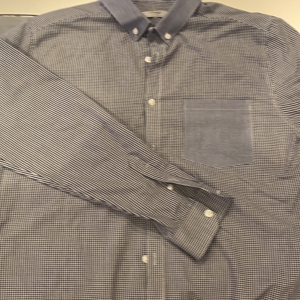 Top Man Size Large Button Down Ls - image 3